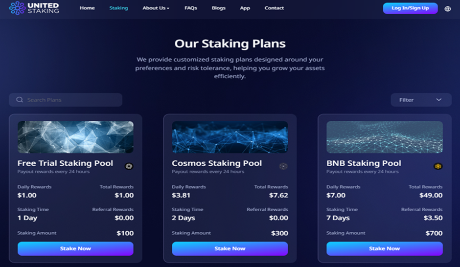 United Staking - Plans